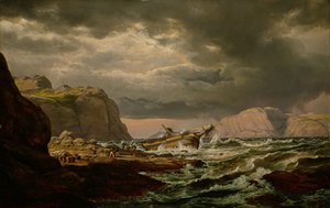 Shipwreck on the Coast of Norway by Johan Christian Dahl